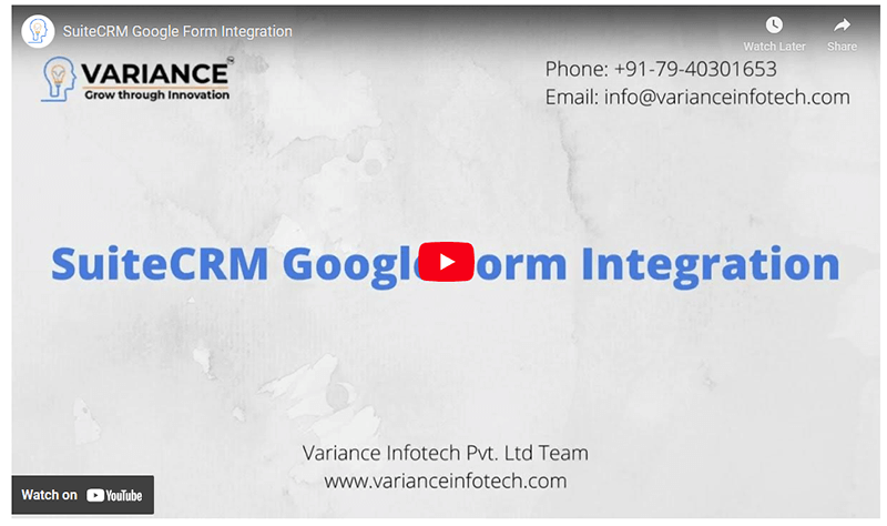 SuiteCRM google form